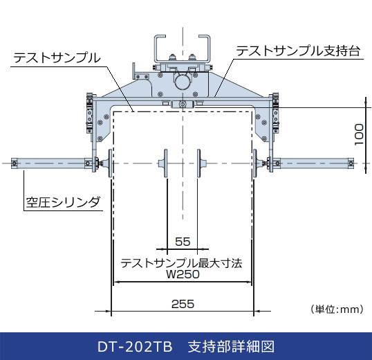 軽量落下試験機 DT-202 支持部詳細図